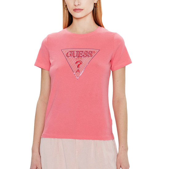 Guess Γυναικεία κοντομάνικη μπλούζα Multicolor Triangle T-Shirt